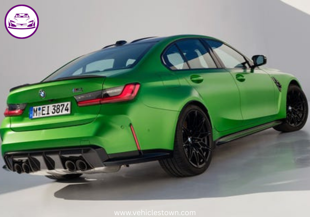 Front and side view of the BMW M3 Sedan showcasing its aggressive grille and sporty design.