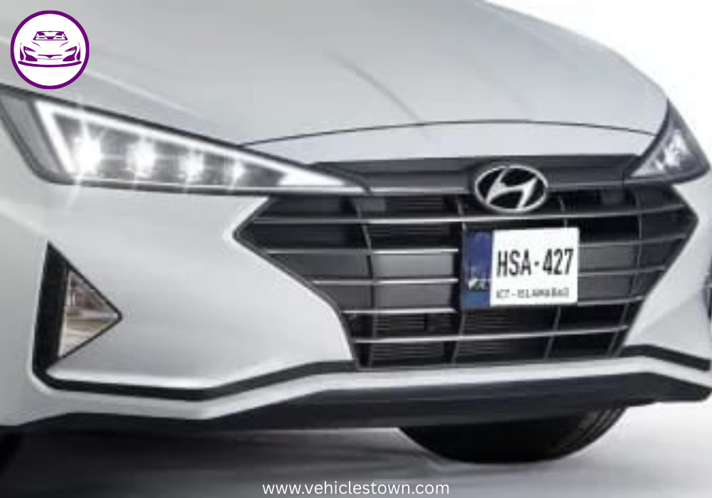 "Hyundai Elantra compact sedan showcasing its sleek design and modern features on a city street."