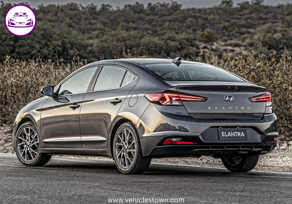 "Hyundai Elantra compact sedan showcasing its sleek design and modern features on a city street."