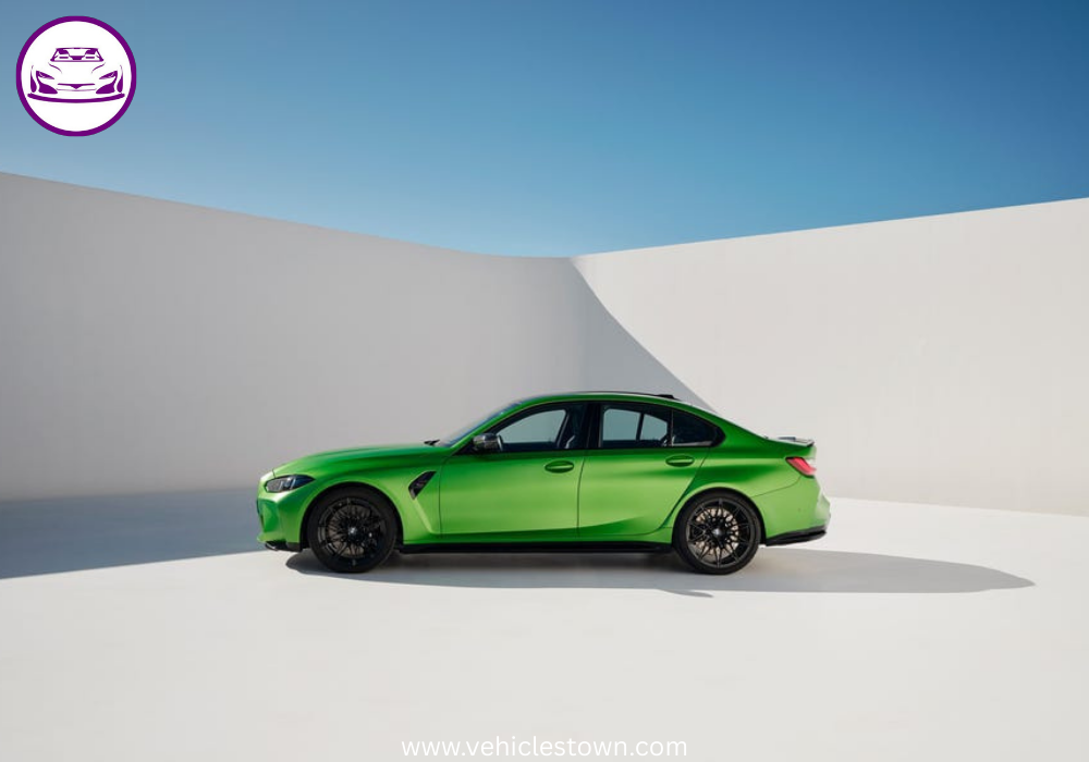 Front and side view of the BMW M3 Sedan showcasing its aggressive grille and sporty design.