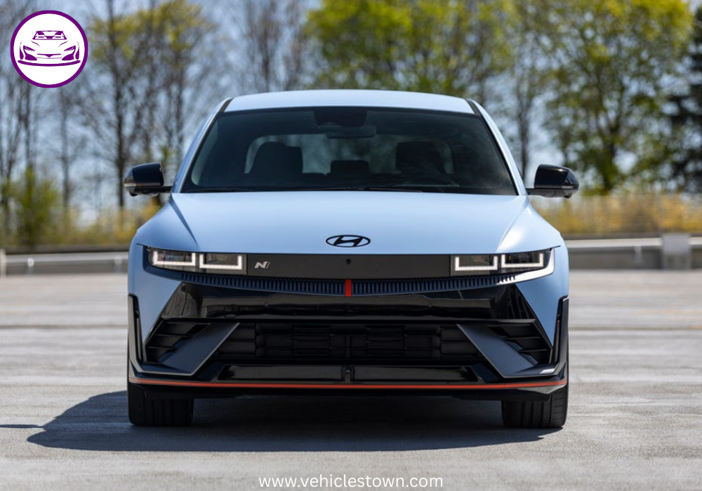 Hyundai Ioniq 5 N Line electric SUV with sporty design parked on an open road.
