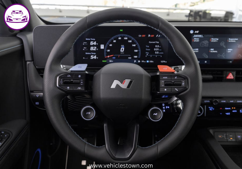 Hyundai Ioniq 5 N Line electric SUV with sporty design parked on an open road.