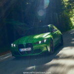 Front and side view of the BMW M3 Sedan showcasing its aggressive grille and sporty design.