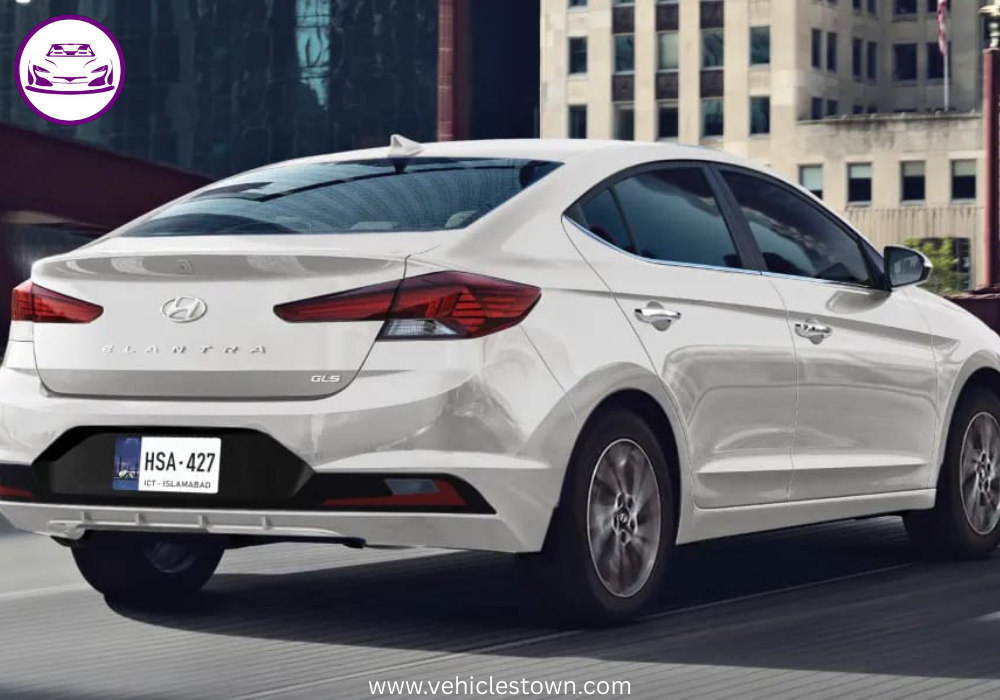 "Hyundai Elantra compact sedan showcasing its sleek design and modern features on a city street."