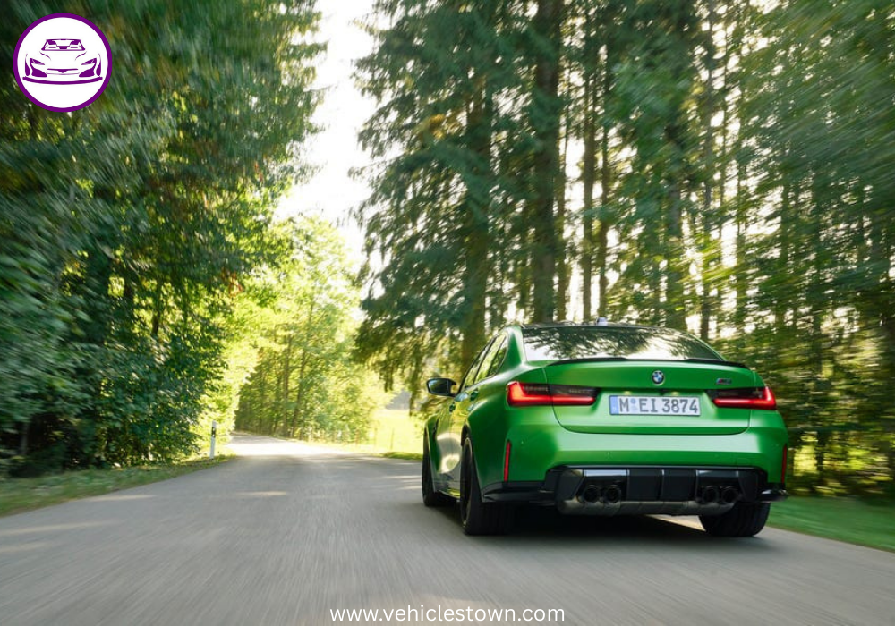 Front and side view of the BMW M3 Sedan showcasing its aggressive grille and sporty design.