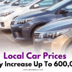 Chart showing increase in local car prices in Pakistan by Rs. 600,000 for 2025.
