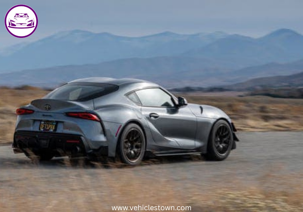 Toyota Supra GR Premium in striking design, showcasing its sporty and aggressive stance.