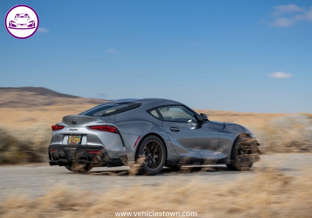 Toyota Supra GR Premium in striking design, showcasing its sporty and aggressive stance.