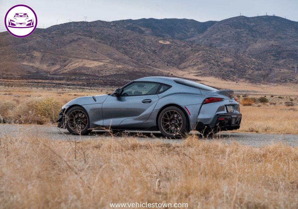 Toyota Supra GR Premium in striking design, showcasing its sporty and aggressive stance.