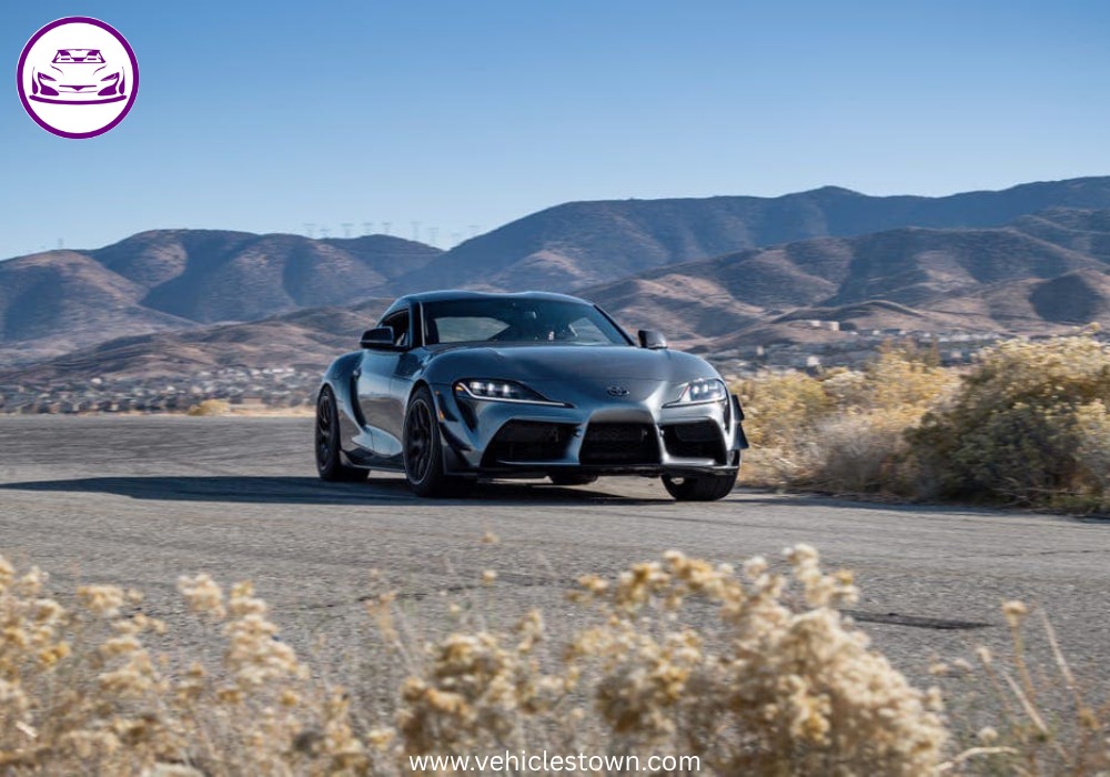 Toyota Supra GR Premium in striking design, showcasing its sporty and aggressive stance.