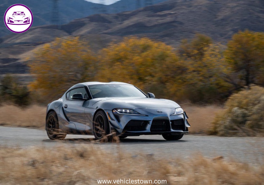 Toyota Supra GR Premium in striking design, showcasing its sporty and aggressive stance.