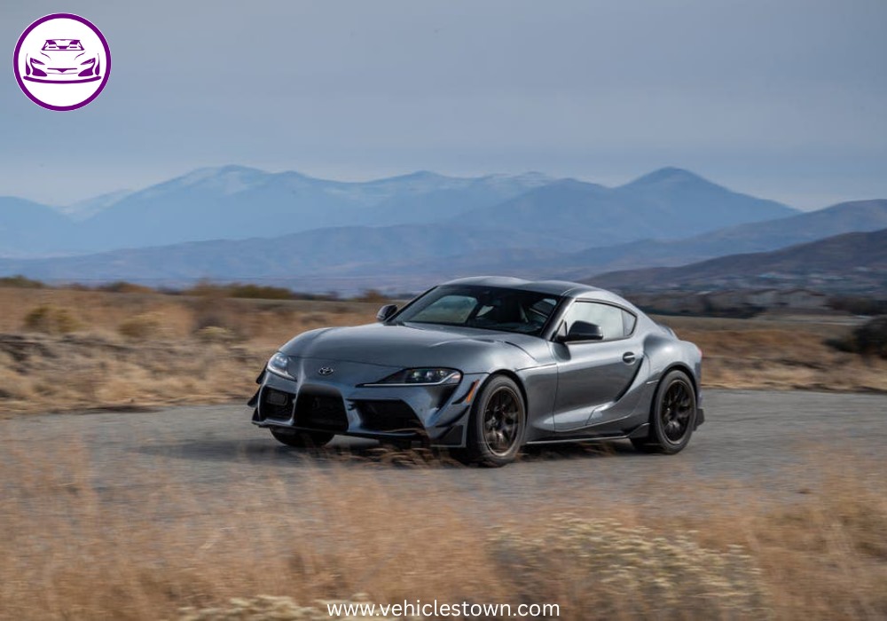 Toyota Supra GR Premium in striking design, showcasing its sporty and aggressive stance.