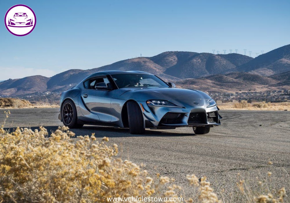 Toyota Supra GR Premium in striking design, showcasing its sporty and aggressive stance.
