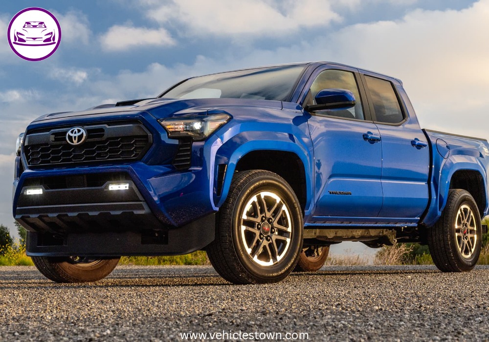 Side view of the Toyota Tacoma TRD Sport showcasing its sporty design and 18-inch alloy wheels.