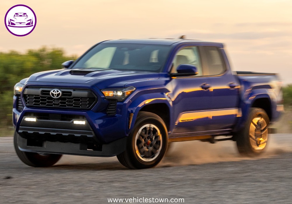Side view of the Toyota Tacoma TRD Sport showcasing its sporty design and 18-inch alloy wheels.