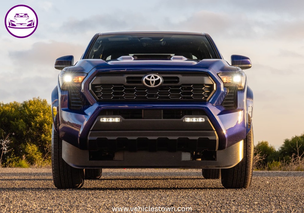 Side view of the Toyota Tacoma TRD Sport showcasing its sporty design and 18-inch alloy wheels.