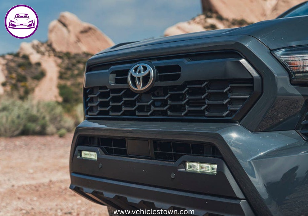 Side view of the 2025 Toyota Tacoma PreRunner showcasing its rugged design and high ground clearance.