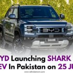 BYD Shark 6 PHEV hybrid pickup with bold design and LED headlights ahead of its Pakistan launch.