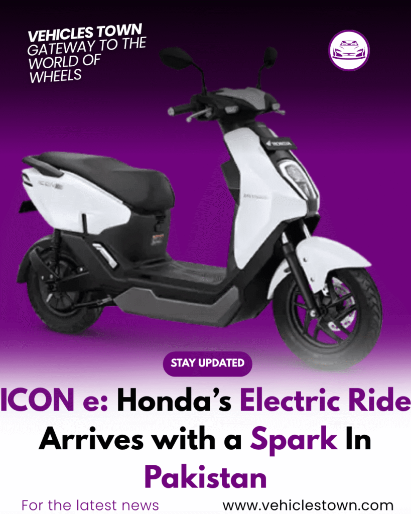 ICON e scooter by Honda in Pakistan with sleek design and eco-friendly features