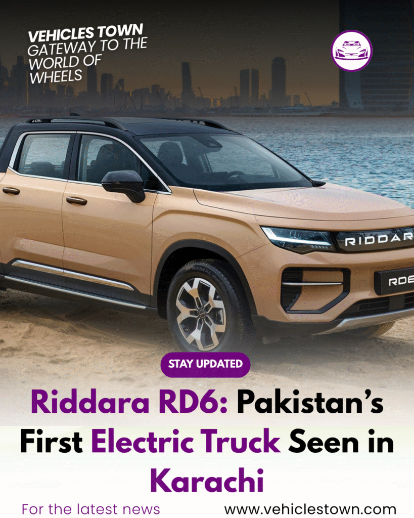Pakistan’s first electric truck Riddara RD6 seen on Karachi roads