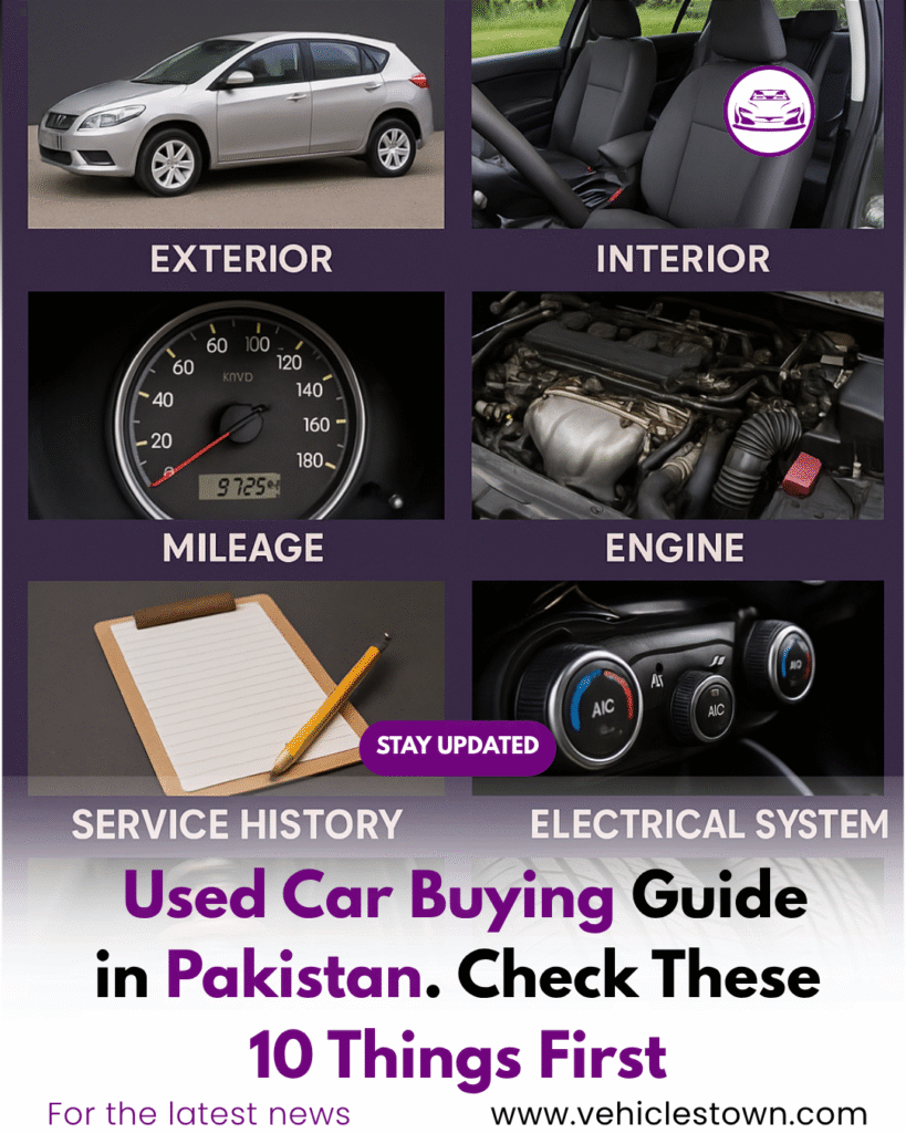 “Checklist for buying a used car in Pakistan”