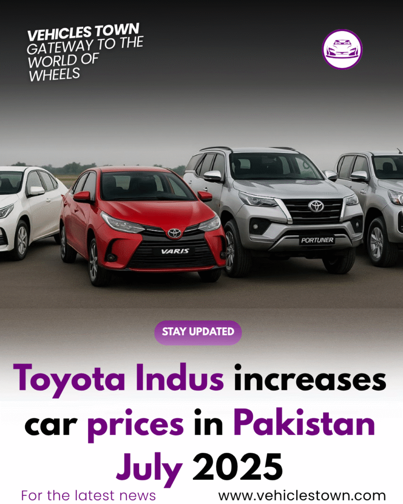 "Toyota Indus announces major vehicle price hike across all models in Pakistan"