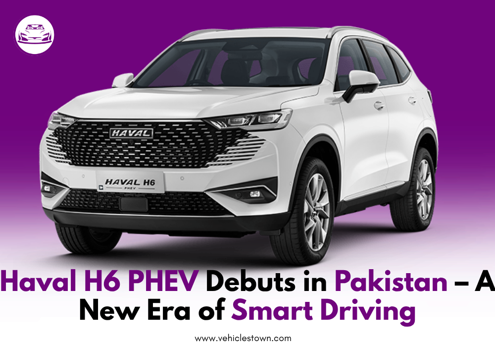 Haval H6 PHEV front-side view in Pakistan showroom