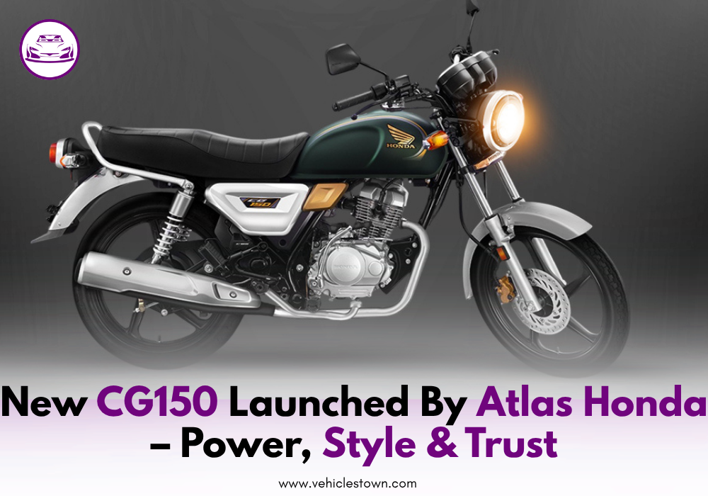 Side view of Atlas Honda CG150 new model 2025 with fuel tank graphics