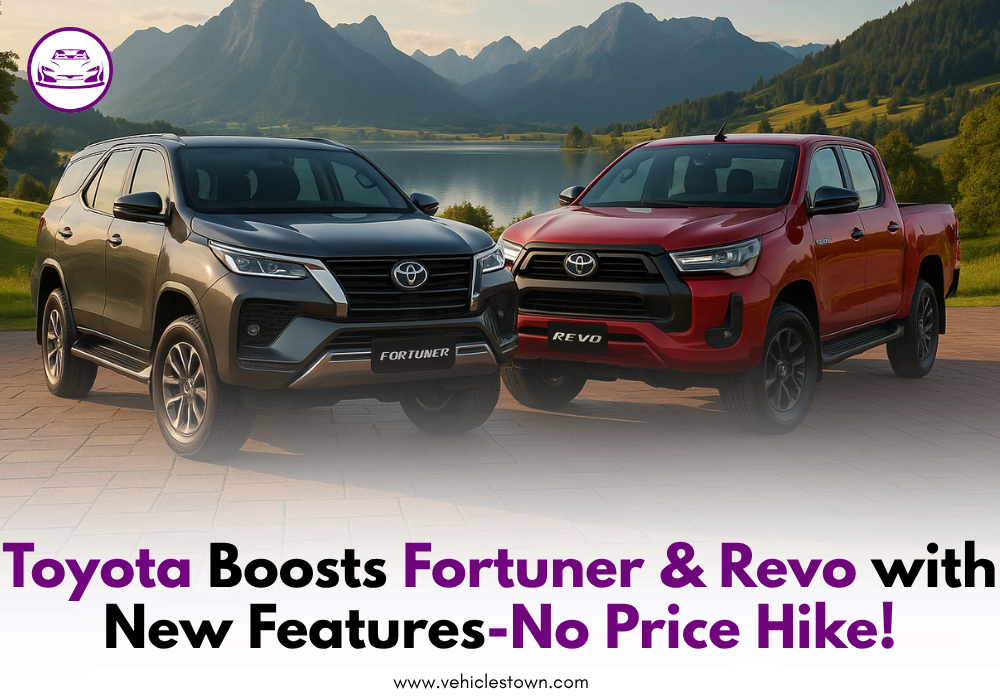 Upgraded Toyota Fortuner and Revo parked showcasing latest new features