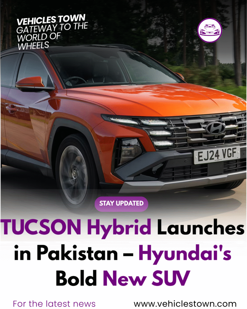 "Hyundai TUCSON Hybrid SUV unveiled in Pakistan with bold design and hybrid engine"