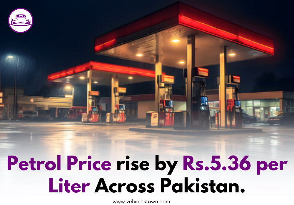 Fuel pump showing updated petrol price of Rs.263.52 per liter in Pakistan