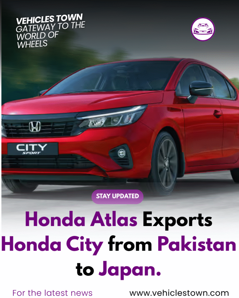 "Honda Atlas begins export of Honda City cars from Pakistan to Japan"