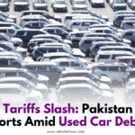 Auto tariffs cut in Pakistan with new export plan and used car import clash.