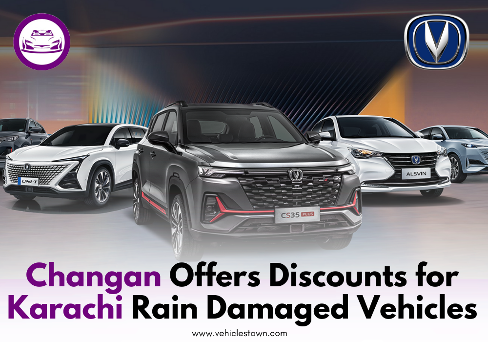 Changan Pakistan offers 50% discount on monsoon-damaged car repairs in Karachi.