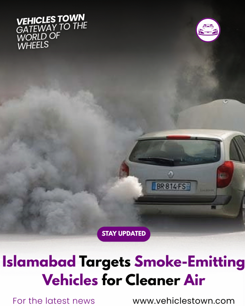  Islamabad traffic police fining smoke-emitting vehicle