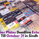 Vehicle showing official Sindh number plate