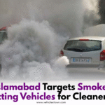 Islamabad traffic police fining smoke-emitting vehicle