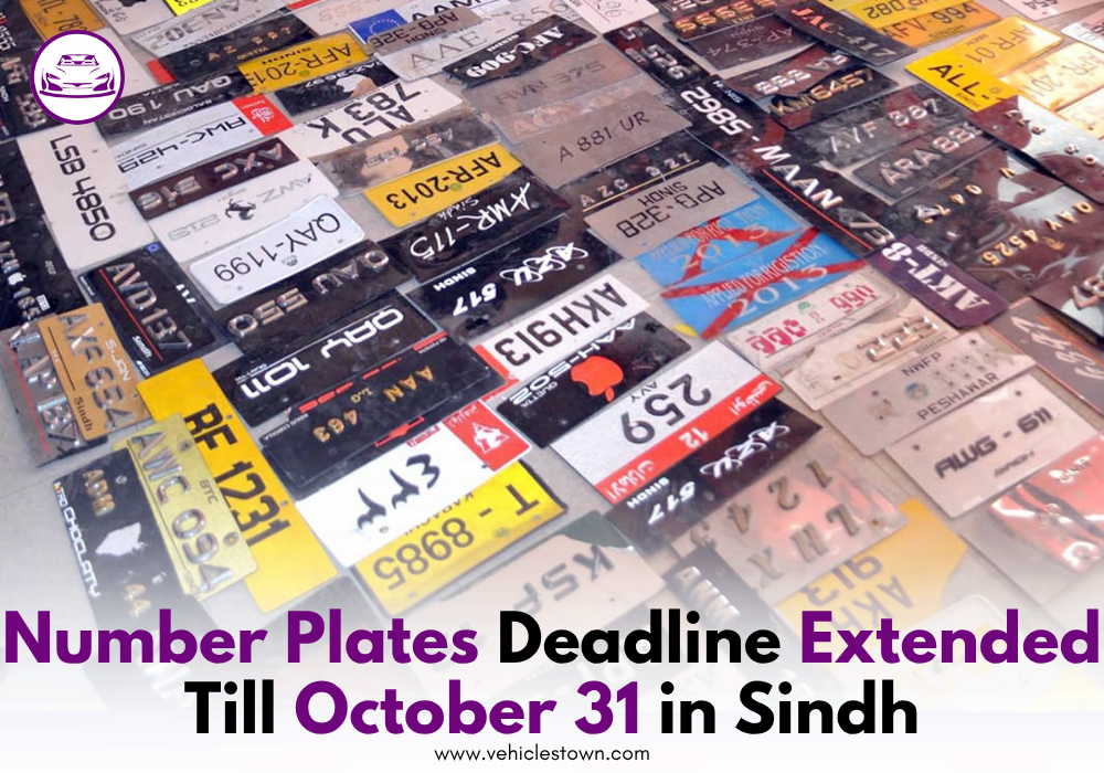Vehicle showing official Sindh number plate