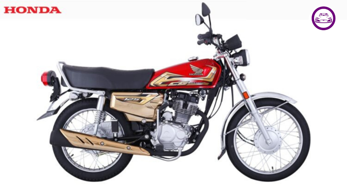 2026 Honda CG125 in red with fresh sticker design.