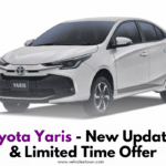Toyota Yaris 2025 with new alloy wheels and upgraded infotainment system.