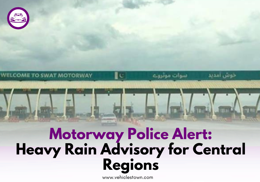 Motorway Police alert drivers with rain safety advisory on central motorways.