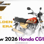 2026 Honda CG125 in red with fresh sticker design.