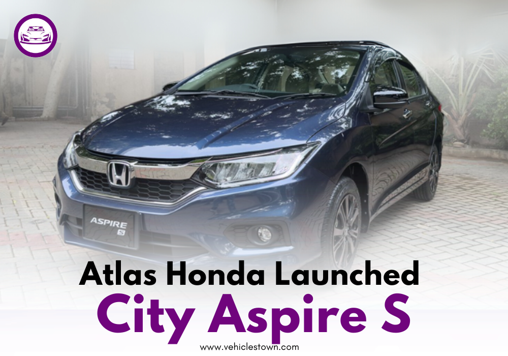 2025 Honda City Aspire S sedan in Canyon River Blue showing sleek LED headlamps and sporty alloy wheels.