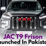 JAC T9 Frison 2X launched in Pakistan by Ghandhara Automobiles, showcasing its bold design and upgraded 4×2 pickup features.JAC T9 Frison 2X launched in Pakistan by Ghandhara Automobiles, showcasing its bold design and upgraded 4×2 pickup features.