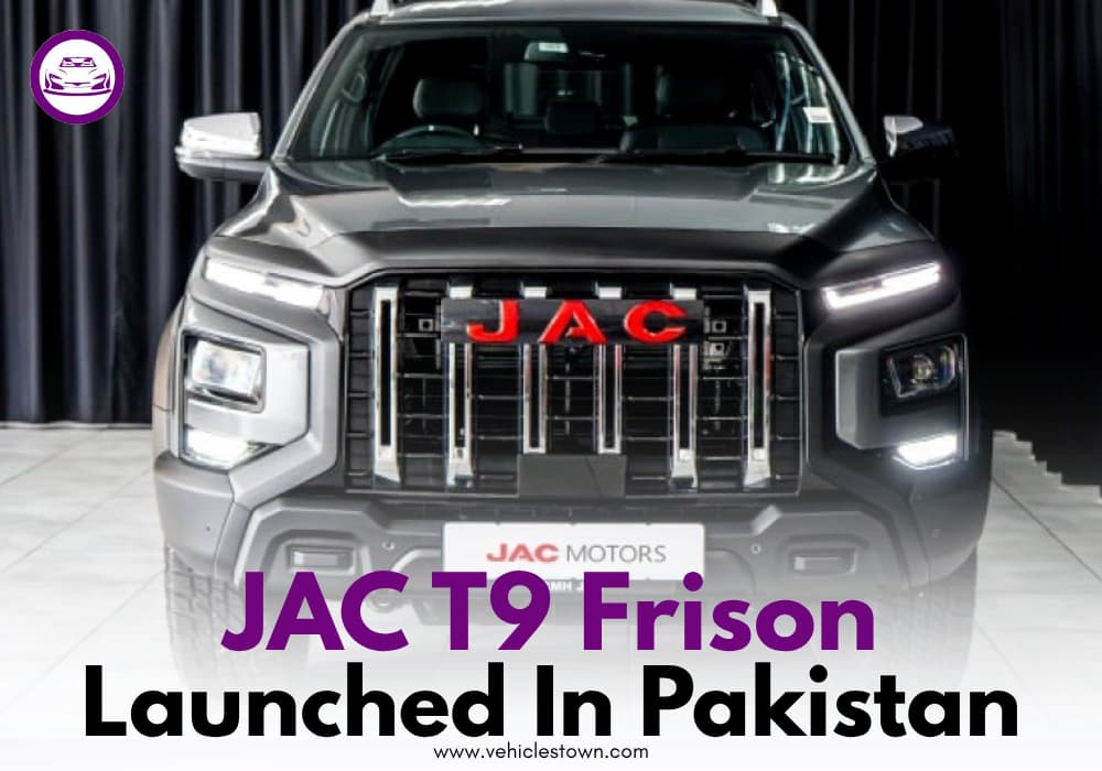JAC T9 Frison 2X launched in Pakistan by Ghandhara Automobiles, showcasing its bold design and upgraded 4×2 pickup features.JAC T9 Frison 2X launched in Pakistan by Ghandhara Automobiles, showcasing its bold design and upgraded 4×2 pickup features.